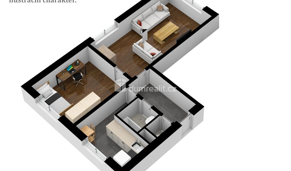 Prodej bytu 2+1 52 m², Kaplice – náhled fotky 4