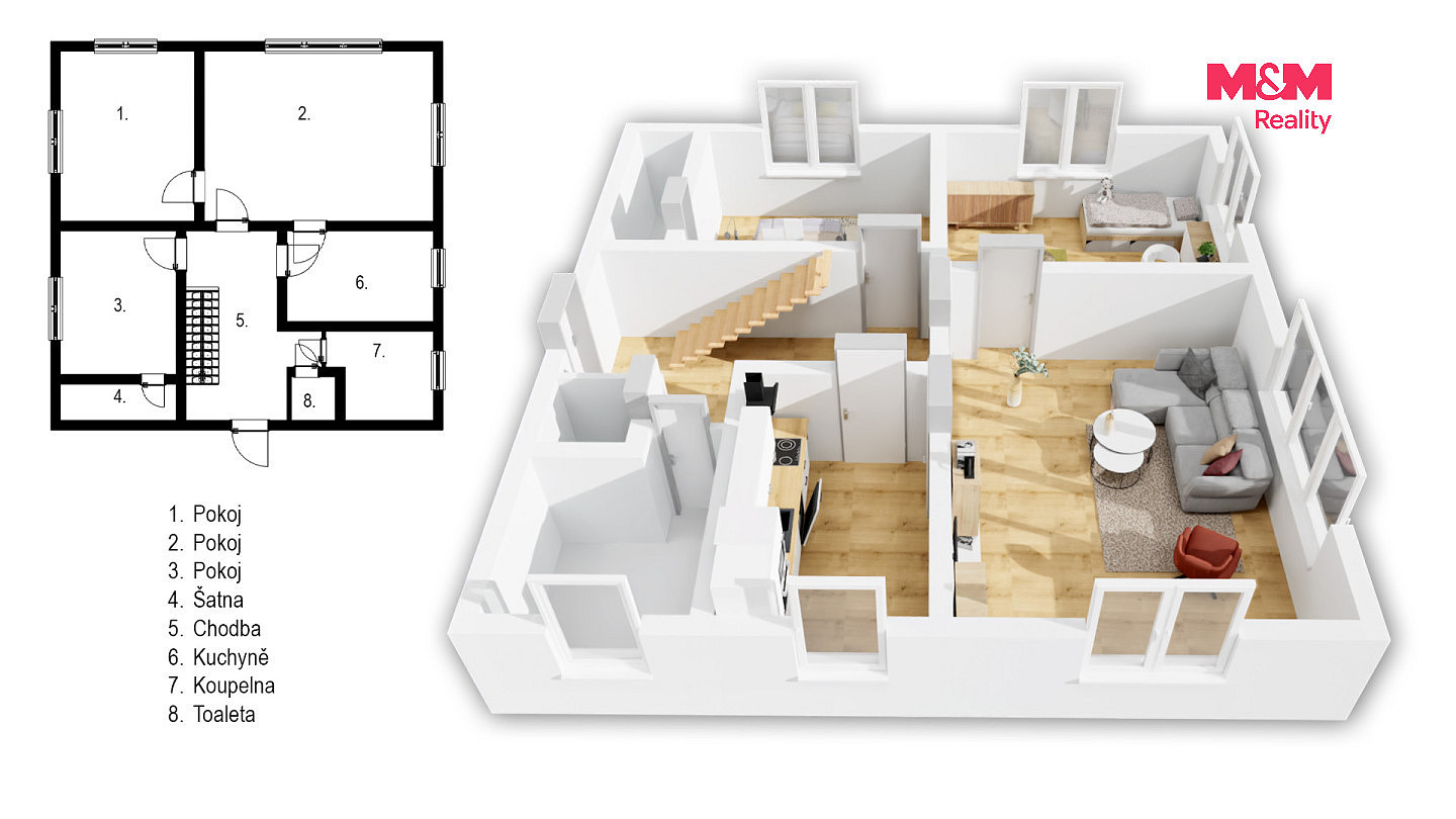 Pronájem bytu 3+1 70 m² – fotografie 4