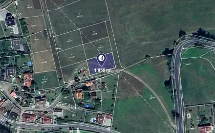 Prodej stavebního pozemku 1 056 m², Kamýk nad Vltavou, okres Příbram
