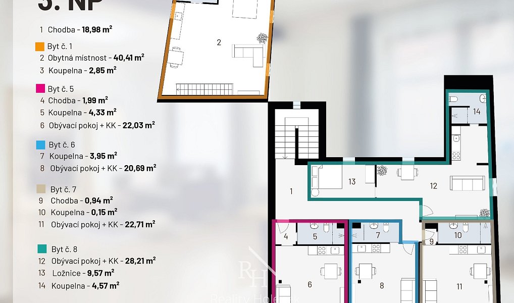 Prodej nájemního domu, činžáku 935 m², Kladno – náhled fotky 39