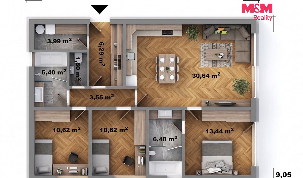 Prodej domu 92 m² s pozemkem 797 m², Třebeň – náhled fotky 9