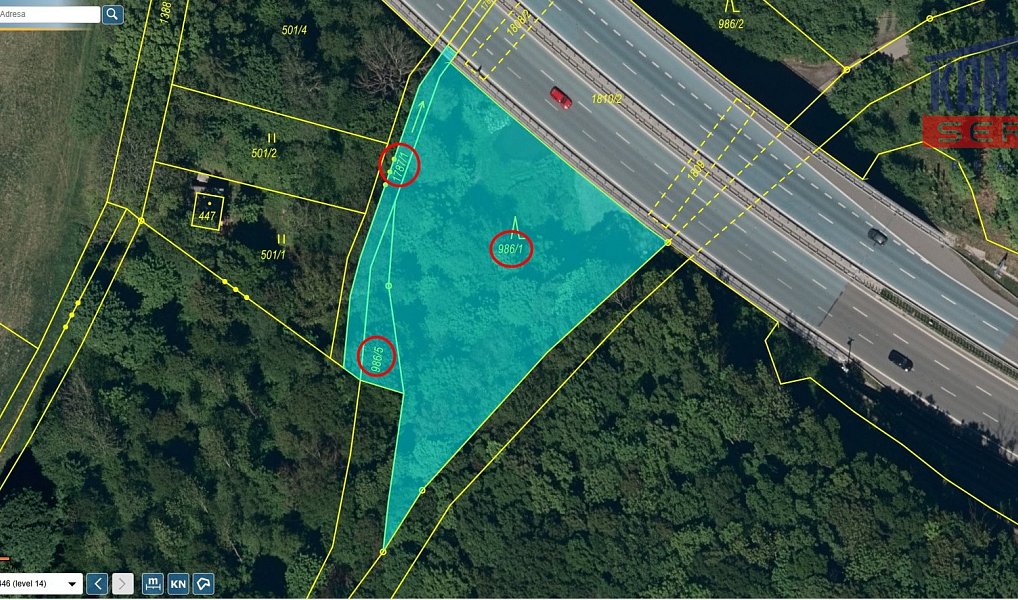 Prodej lesa 2 404 m², Hrabyně – náhled fotky 3