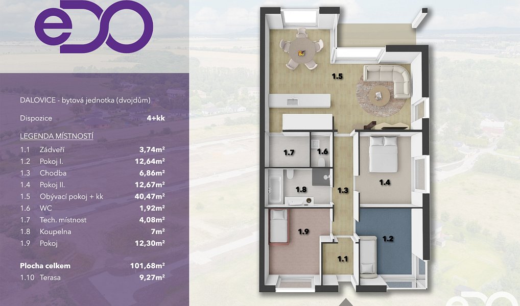 Prodej domu 102 m² s pozemkem 604 m², Dalovice – náhled fotky 6