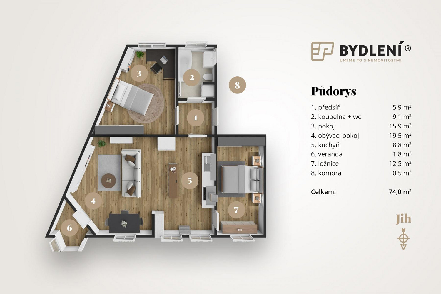Prodej bytu 3+1 74 m² — photo 4