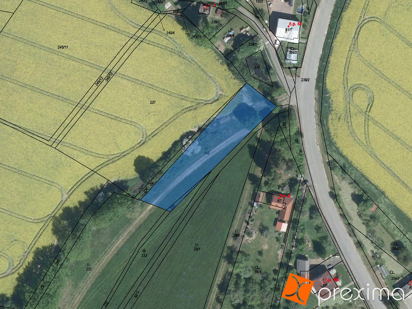 Prodej komerčního pozemku 288 m²
