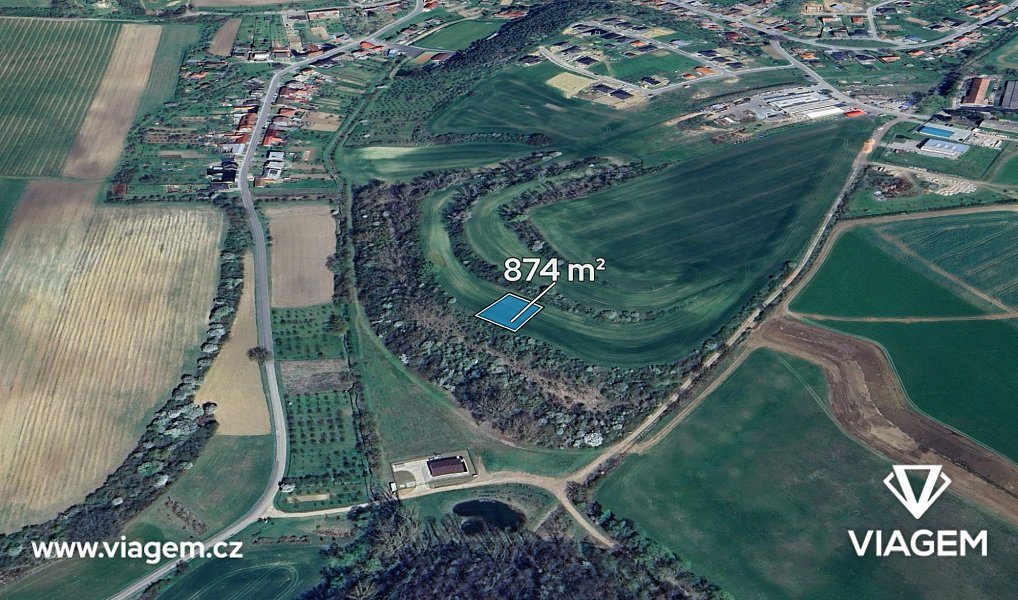 Prodej pole 874 m², Ořechov – fotka 1 z 5