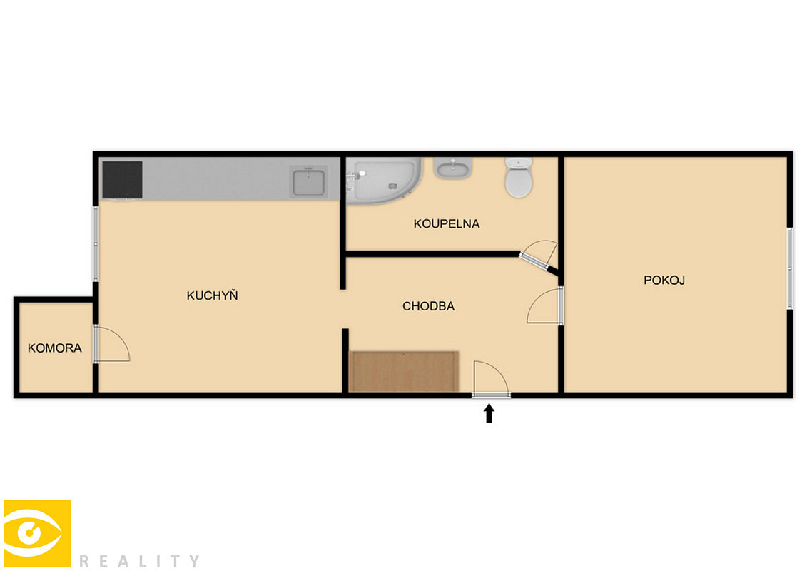 Pronájem bytu 1+1 40 m² — photo 3