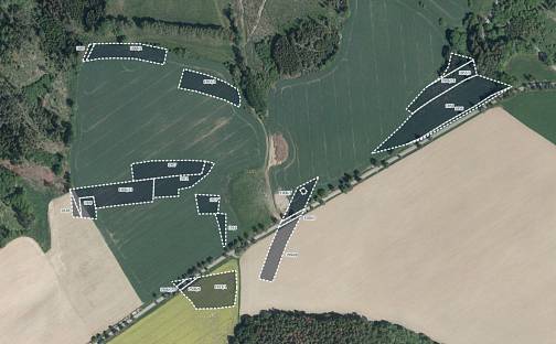 Prodej pole 9 973 m², Křešín, okres Pelhřimov