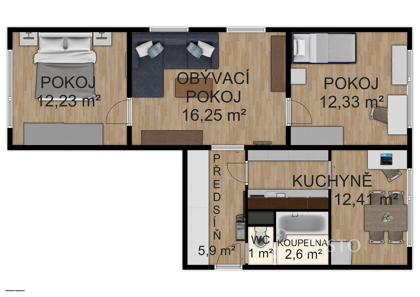Prodej bytu 3+1 64 m² — photo 2