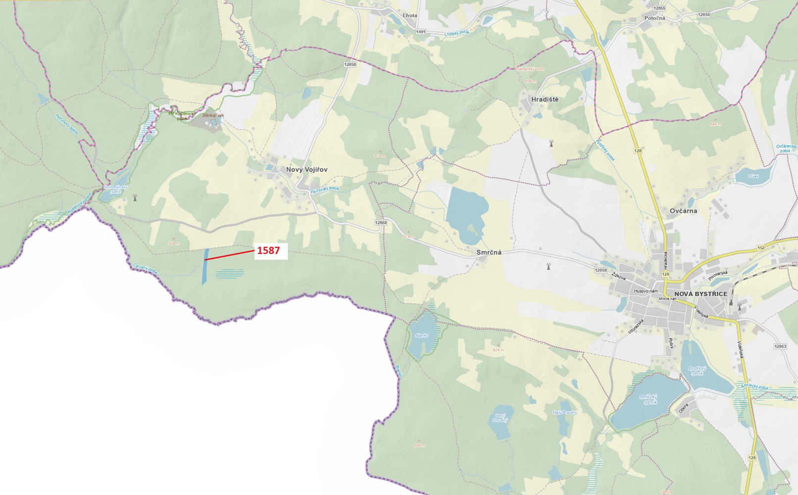 Dražba lesa 11 125 m²