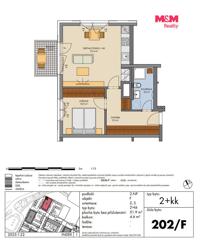 Prodej bytu 2+kk 52 m² – fotografie 2