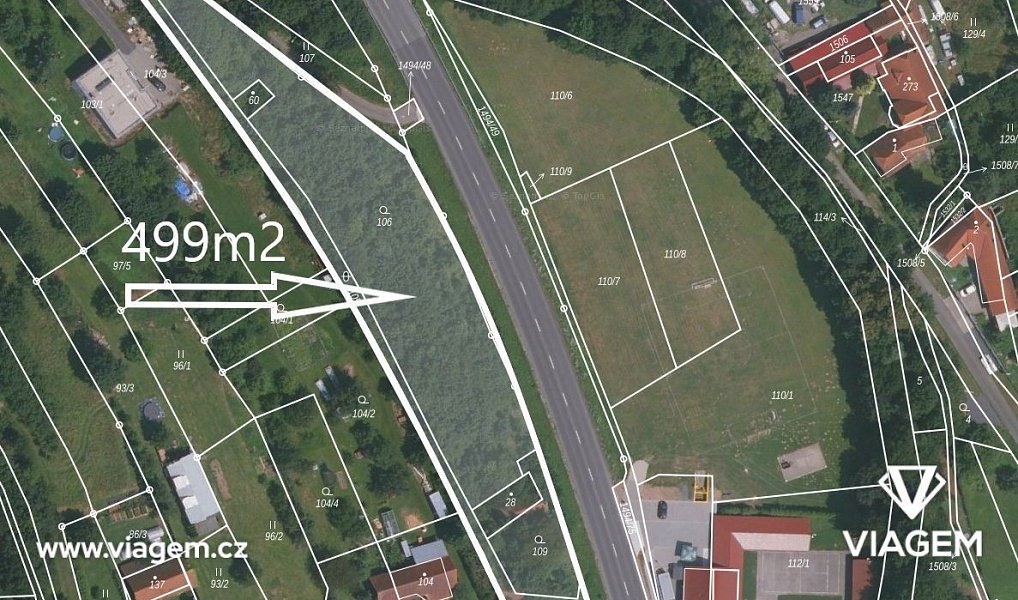 Prodej zahrady 498 m², Kaňovice – náhled fotky 2