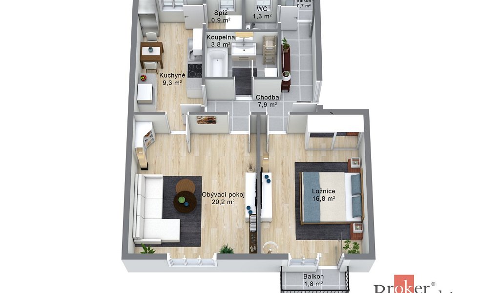 Prodej bytu 2+1 63 m², Ostrov – náhled fotky 18