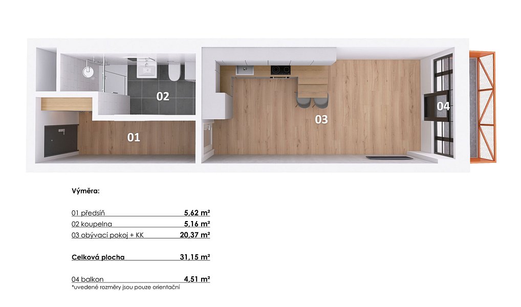 Pronájem bytu 1+kk 33 m², Praha – náhled fotky 11