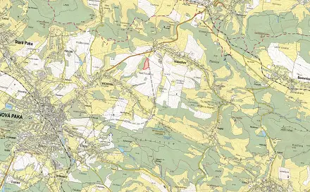 Prodej pole 26 209 m², Nová Paka - Vrchovina, okres Jičín