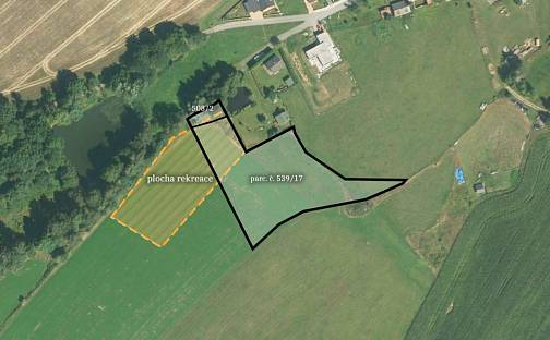 Prodej stavebního pozemku 5 723 m², Jiřice, okres Pelhřimov