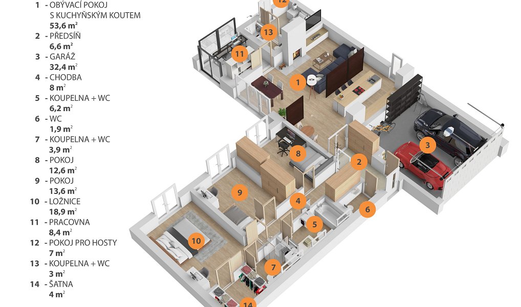 Prodej domu 148 m² s pozemkem 796 m², Lány – náhled fotky 27
