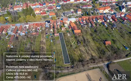 Prodej zahrady 860 m², Horní Němčí, okres Uherské Hradiště