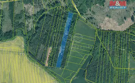 Prodej lesa 17 738 m², Jetětice, okres Písek