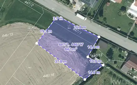 Prodej stavebního pozemku 842 m², Mokrouše, okres Plzeň-město