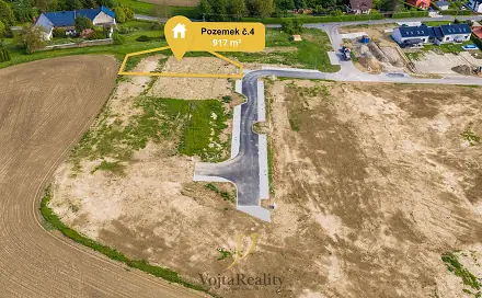 Prodej stavebního pozemku 917 m², Komárov, okres Olomouc