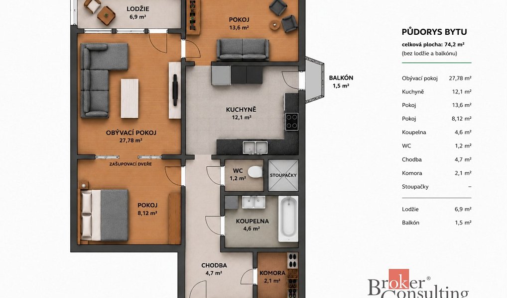 Prodej bytu 2+1 74 m², Liberec – náhled fotky 18