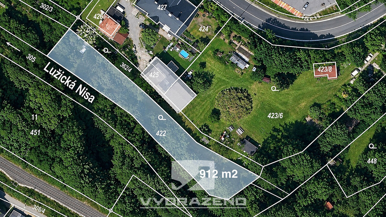 Prodej zahrady 912 m²