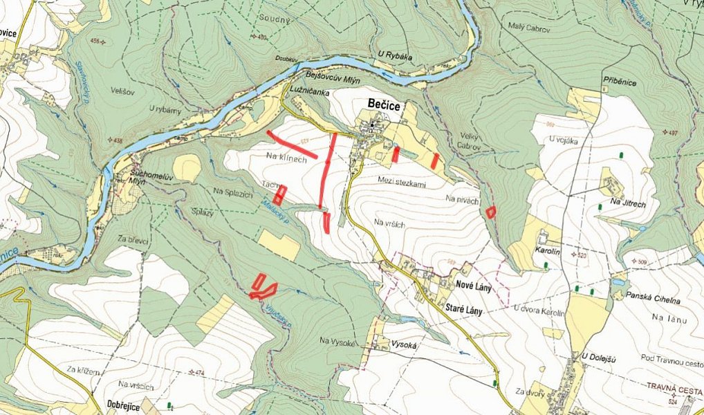 Prodej pole 33 894 m², Bečice – náhled fotky 5
