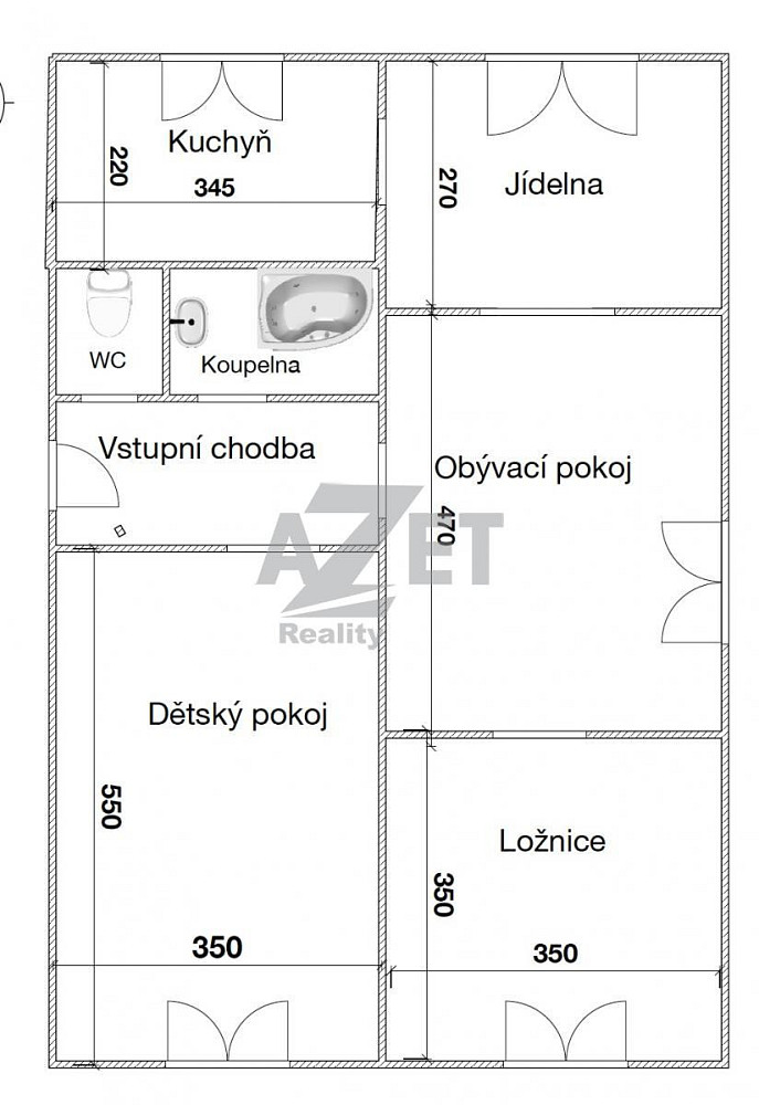 Prodej bytu 3+1 73 m² – fotografie 3