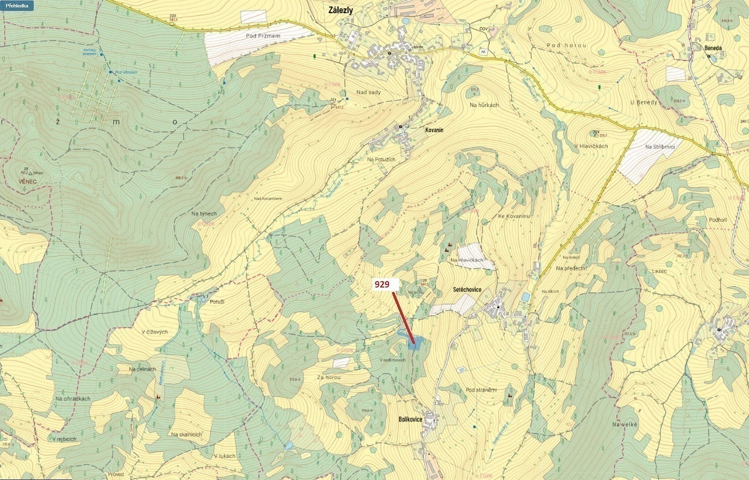 Dražba lesa 5 736 m²