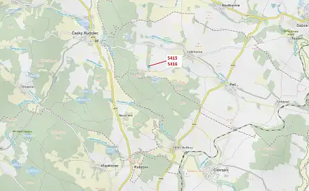 Dražba lesa 4 645 m², Český Rudolec