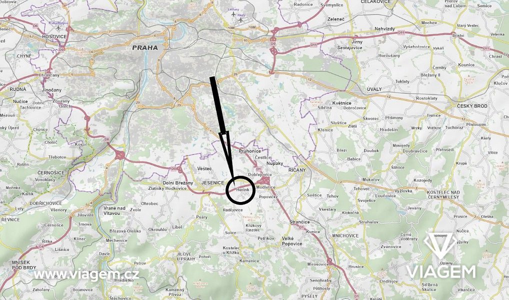 Prodej pole 1 107 m², Jesenice – náhled fotky 3
