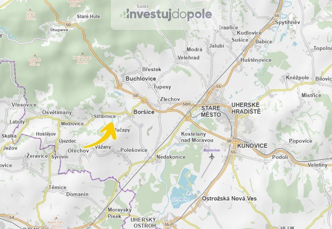 Prodej pole 1 285 m² – pohled 3