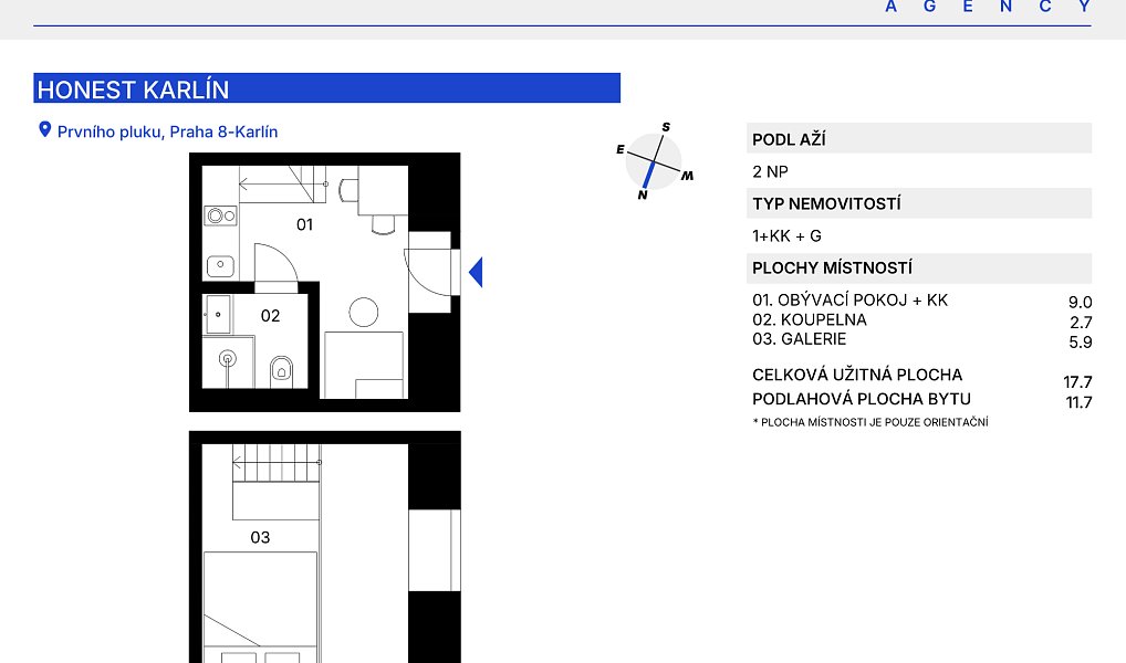 Prodej bytu 1+kk 18 m², Praha – náhled fotky 3