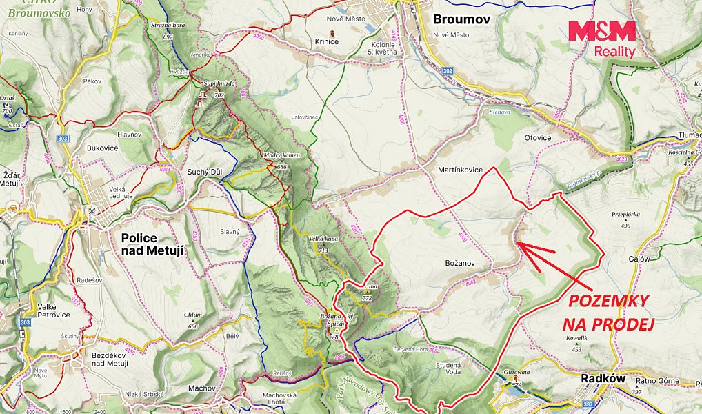 Prodej stavebního pozemku 2 148 m², Božanov – náhled fotky 2