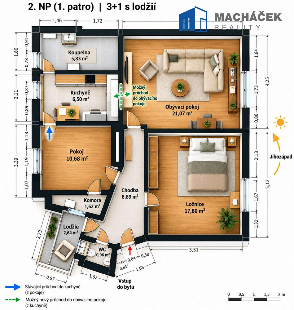 Prodej bytu 3+1 76 m² – fotografie 4