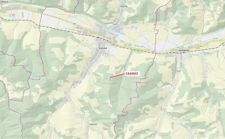 Dražba louky 1 344 m², Hovězí