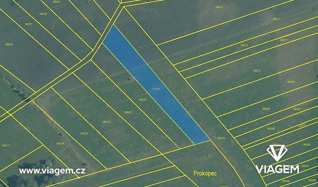 Prodej pole 1 406 m², Kelč – náhled fotky 3