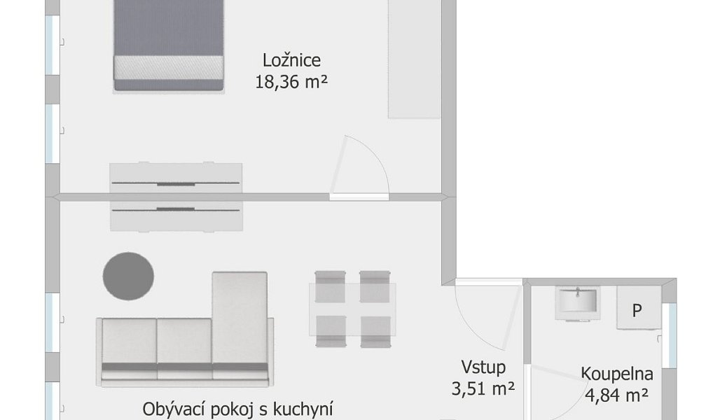 Prodej bytu 2+kk 46 m², Plzeň – náhled fotky 6