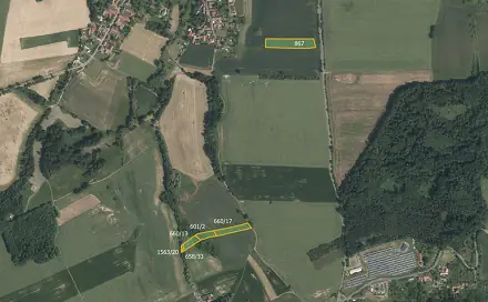 Prodej pole 7 818 m², Vitice - Dobré Pole, okres Kolín