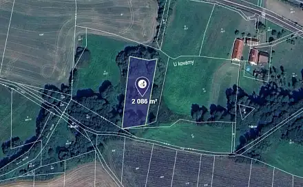 Prodej louky 1 043 m², Kasejovice, okres Plzeň-Jih