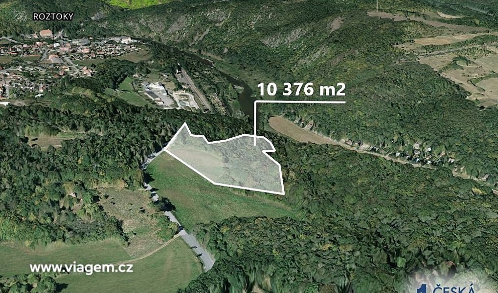 Prodej pole 6 917 m², Roztoky – náhled fotky 2