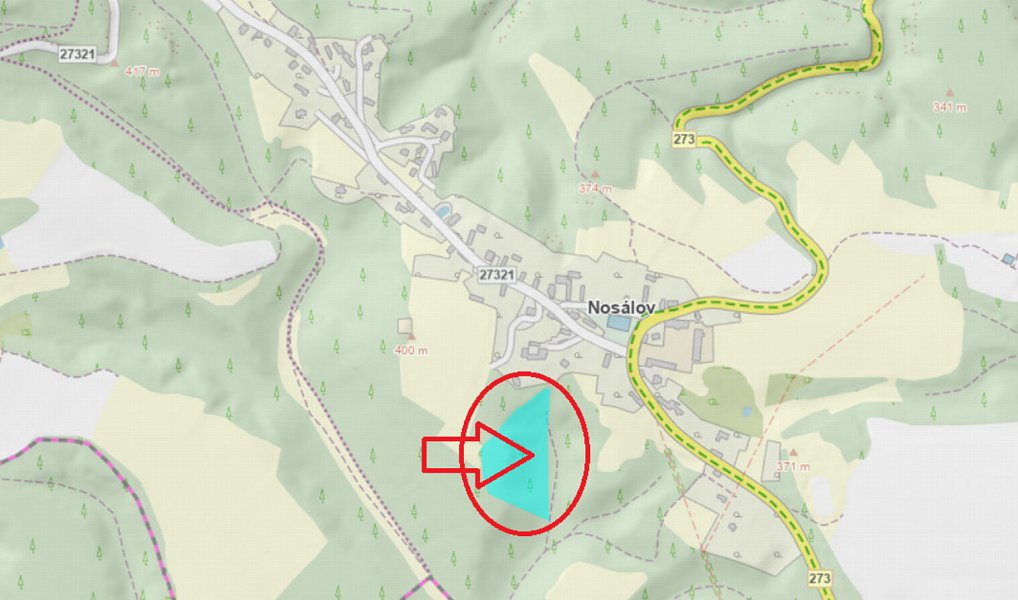 Prodej lesa 9 083 m², Nosálov – náhled fotky 3