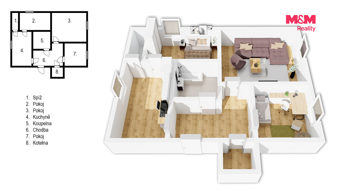 Prodej bytu 3+1 72 m² – fotografie 4
