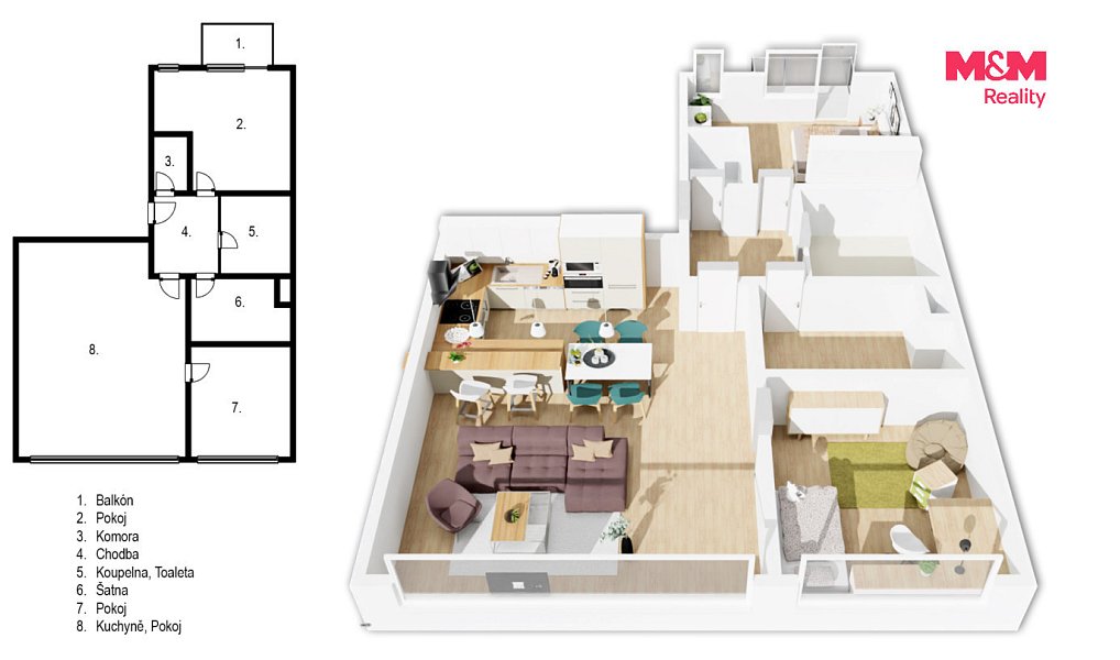 Prodej bytu 3+kk 119 m², Pardubice – náhled fotky 15