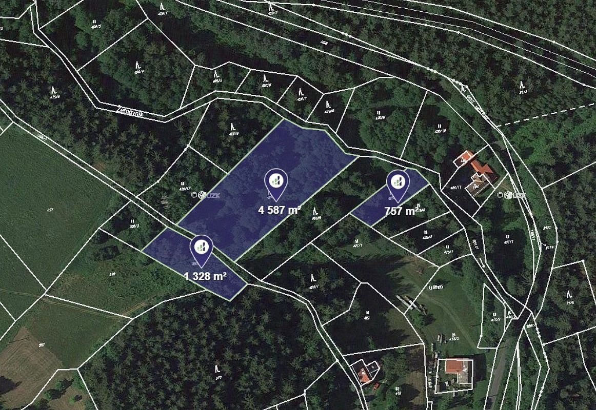 Prodej lesa 3 406 m²