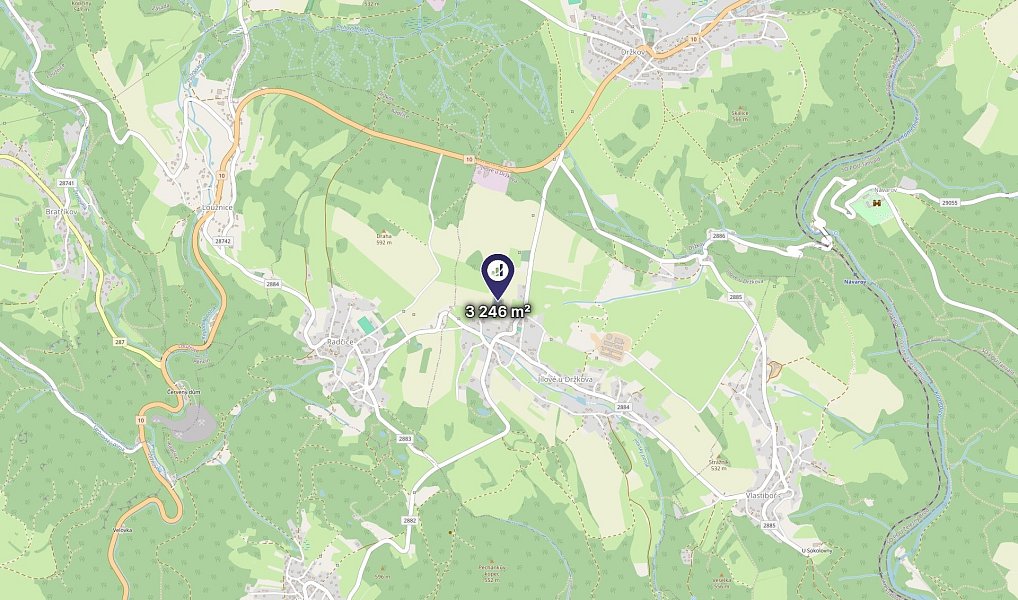 Prodej stavebního pozemku 1 082 m², Jílové u Držkova – náhled fotky 3