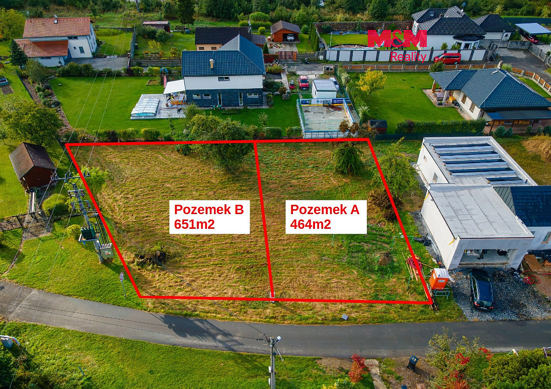 Prodej stavebního pozemku 1 115 m²