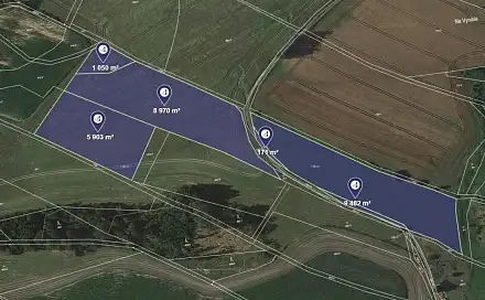 Prodej pole 25 576 m², Stružinec, okres Semily