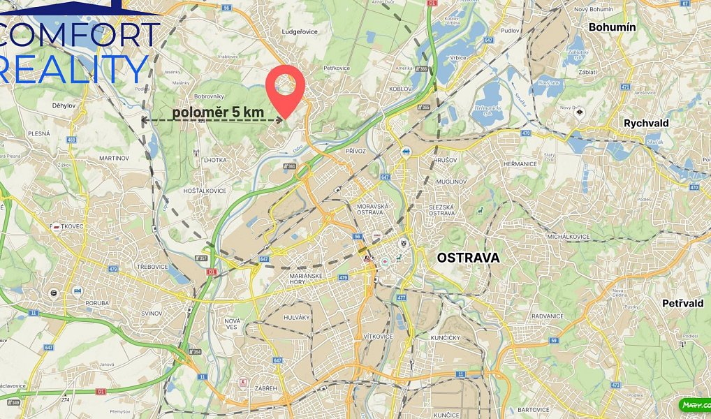 Prodej stavebního pozemku 1 268 m², Ostrava – náhled fotky 3
